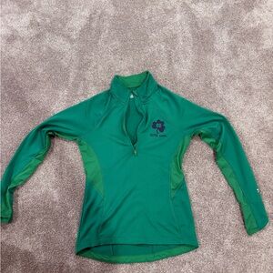 Notre Dame Under Armor Green Quarter-Zip Women's Top